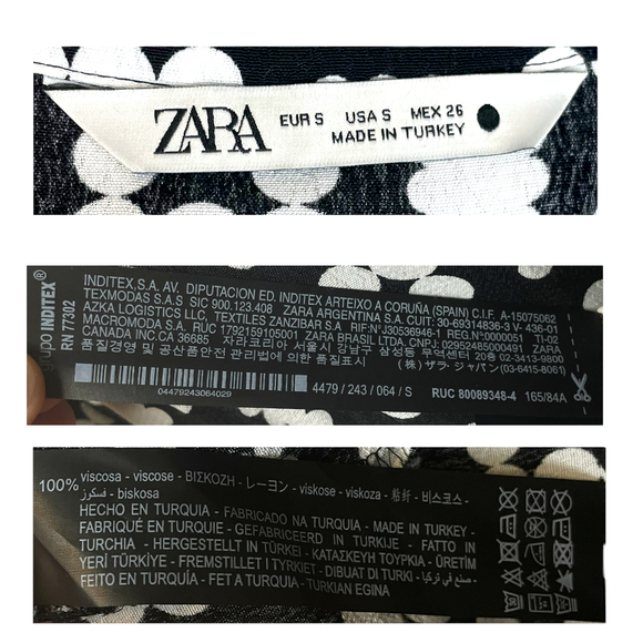 Zara Nadia RARE Blogger Favorite Button Down Shirt Dress Mod Print Black/White - Picture 8 of 8